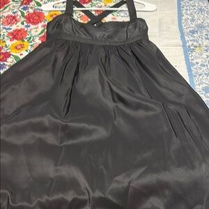 Elegant Black Satin Dress